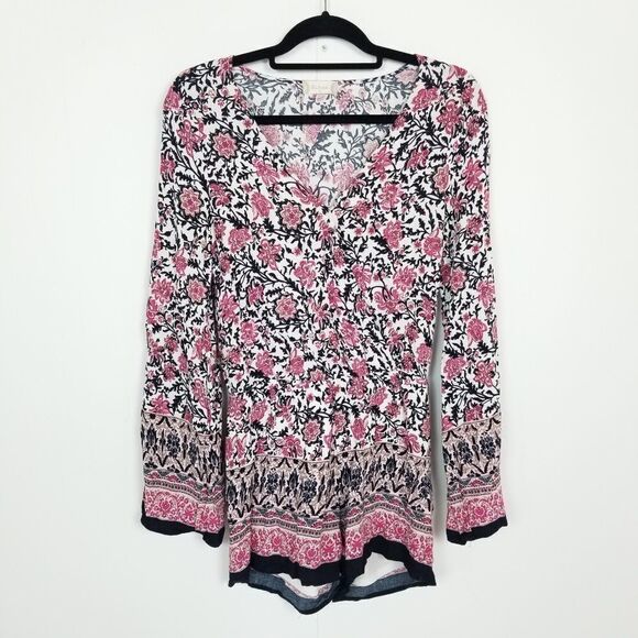 Altar'd State Floral Long Sleeve Boho Romper Med - Picture 1 of 6